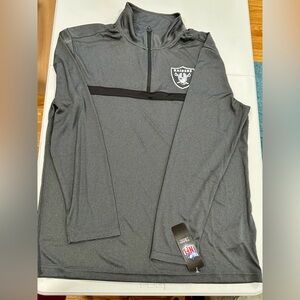 NFL Logo Athletic 1/4 Zip Raiders pullover. Brand new!